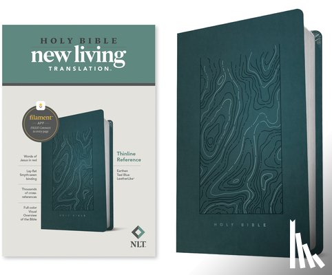New Living Translation - NLT Thinline Reference Bible, Filament Enabled Edition (Red Letter, Leatherlike, Teal Blue)
