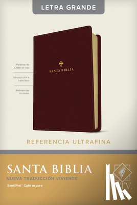 Tyndale - Santa Biblia Ntv, Edición de Referencia Ultrafina, Letra Grande (Letra Roja, Sentipiel, Café Oscuro )