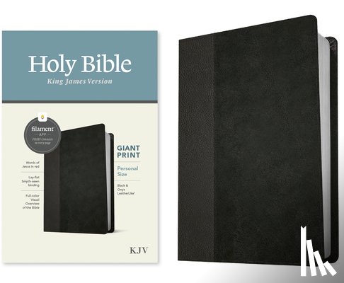 Tyndale - KJV Personal Size Giant Print Bible, Filament Enabled Edition (Leatherlike, Black/Onyx)