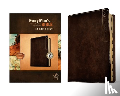 Tyndale - Every Man's Bible Nlt, Large Print, Deluxe Explorer Edition (Leatherlike, Rustic Brown, Indexed)