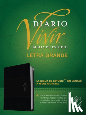 Tyndale Bible - Biblia de Estudio del Diario Vivir Ntv, Letra Grande (Sentipiel, Negro/Ónice, Letra Roja)