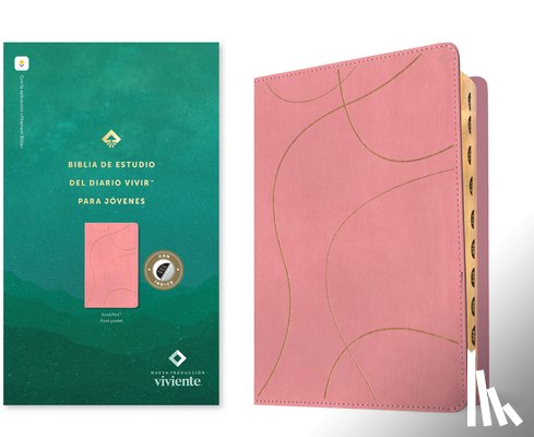 Tyndale - Biblia de Estudio del Diario Vivir Para Jóvenes Ntv Con Filament (Sentipiel, Rosa Pastel, Índice, Letra Roja)