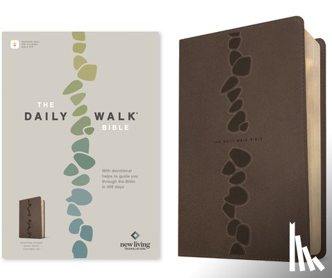 Tyndale - The Daily Walk Bible Nlt, Filament Enabled (Leatherlike, Stepping Stones Dark Taupe)
