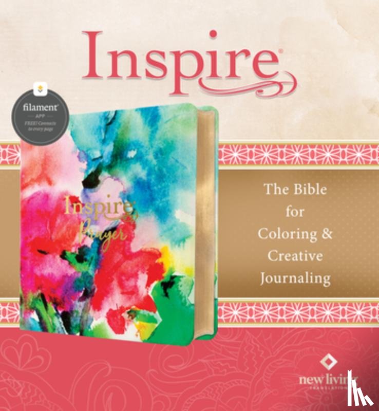 Tyndale - Inspire Prayer Bible Nlt, Filament Enabled (Leatherlike, Joyful Colors with Gold Foil Accents)
