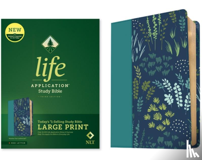 Tyndale - NLT Life Application Study Bible, Third Edition, Large Print (Leatherlike, Meadow Teal, Red Letter)