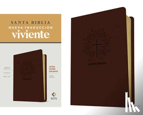 Tyndale - Santa Biblia Ntv, Letra Súper Gigante (Sentipiel, Café Oscuro, Letra Roja)