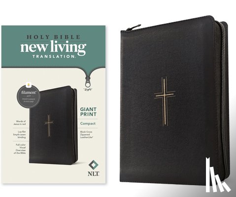 Tyndale - NLT Compact Giant Print Zipper Bible, Filament Enabled (Leat