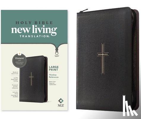 Tyndale - NLT Large Print Thinline Reference Zipper Bible