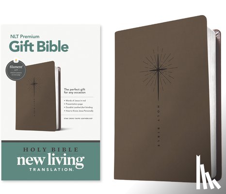 Tyndale - Premium Gift Bible Nlt, Filament Enabled (Leatherlike, Star Cross Taupe, Red Letter)