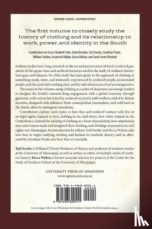  - Clothing and Fashion in Southern History