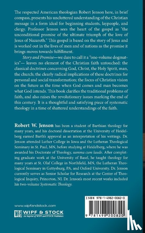 Jenson, Robert W - Story and Promise