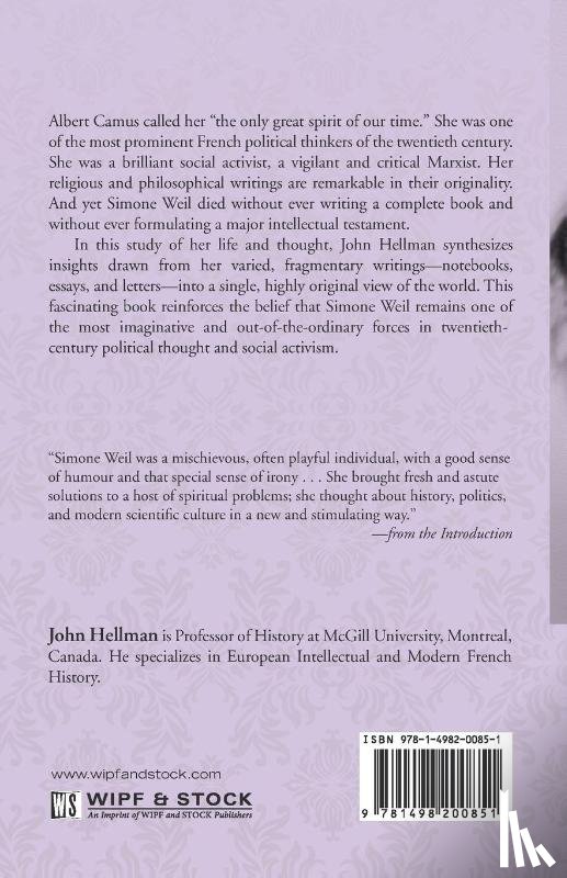 Hellman, John - Simone Weil