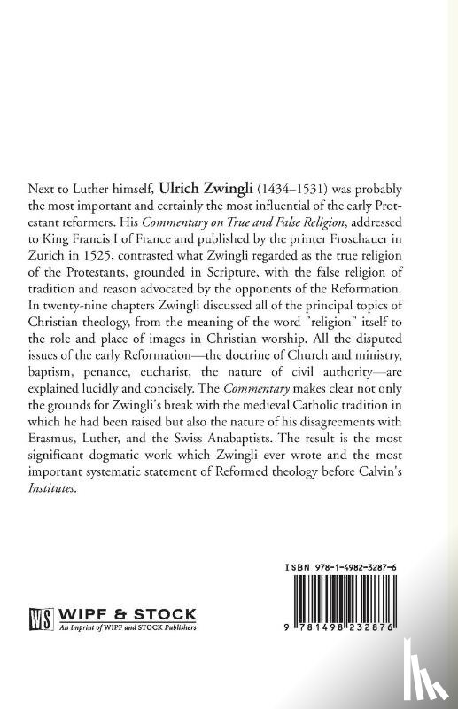 Zwingli, Ulrich - Commentary on True and False Religion