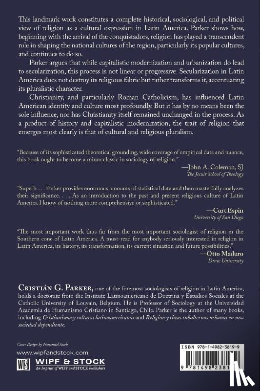 Parker, Cristian G - Popular Religion and Modernization in Latin America