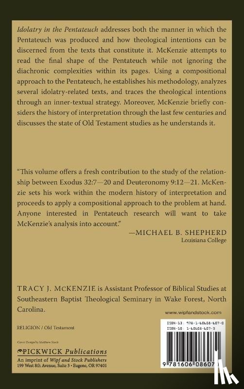 McKenzie, Tracy J - Idolatry in the Pentateuch