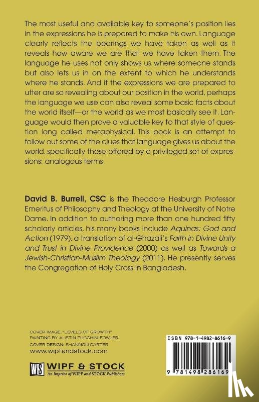 Burrell, David B Csc - Analogy and Philosophical Language
