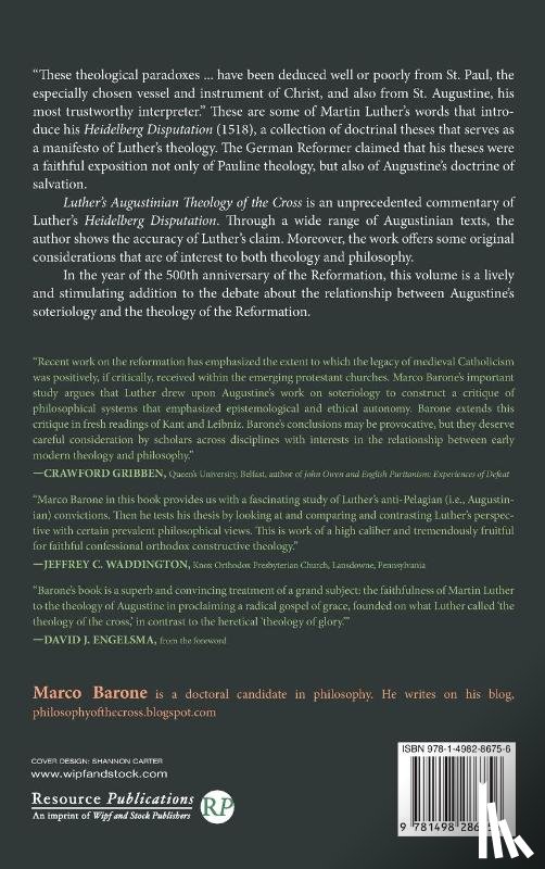 Barone, Marco - Luther's Augustinian Theology of the Cross