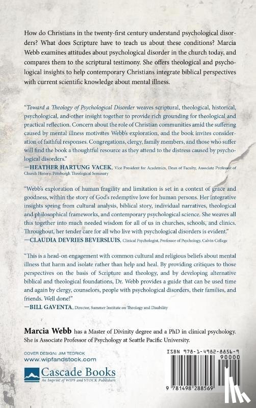 Webb, Marcia - Toward a Theology of Psychological Disorder