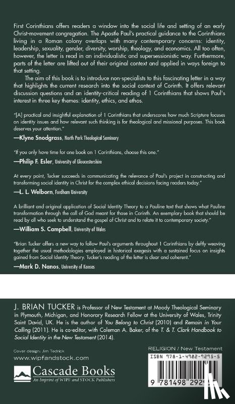 Tucker, J Brian (Moody Theological Seminary USA) - Reading 1 Corinthians