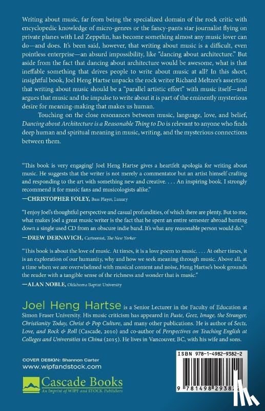 Heng Hartse, Joel - Dancing about Architecture is a Reasonable Thing to Do
