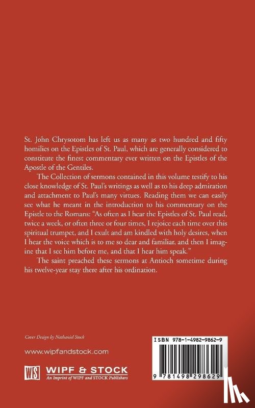 Chrysostom, John - In Praise of Saint Paul