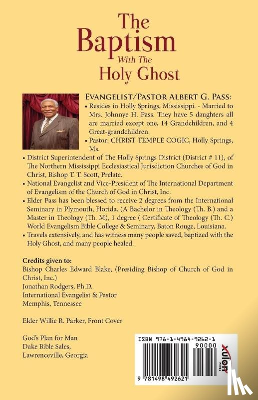 Pass, Albert G - The Baptism with the Holy Ghost (Baptism in the Holy Spirit)