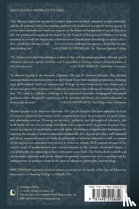 Shyman, Eric - Beyond Equality in the American Classroom