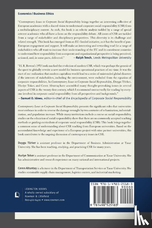 - Contemporary Issues in Corporate Social Responsibility