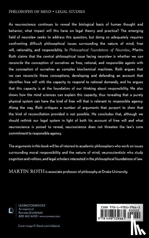 Roth, Martin - Philosophical Foundations of Neurolaw