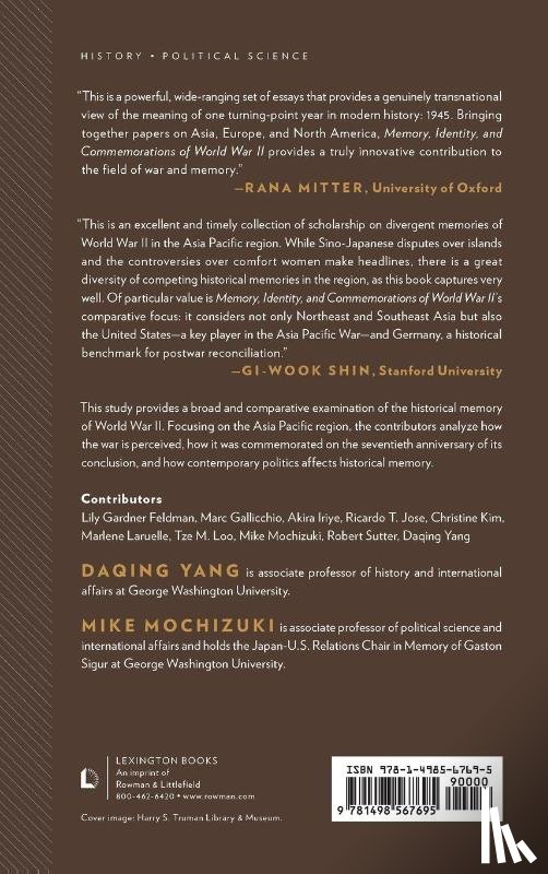  - Memory, Identity, and Commemorations of World War II