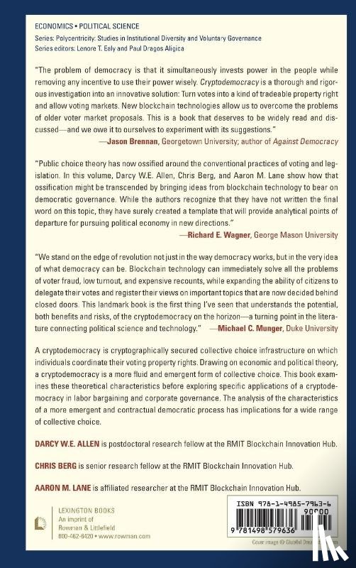 Allen, Darcy W.E., Berg, Chris, Lane, Aaron M. - Cryptodemocracy