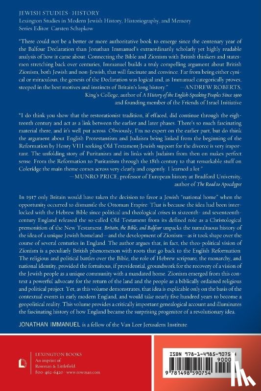 Immanuel, Jonathan - Britain, the Bible, and Balfour