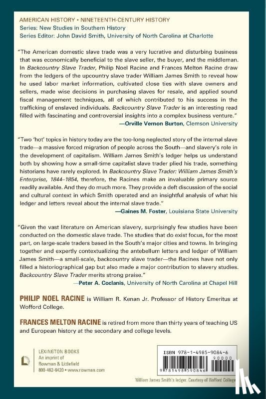 Racine, Philip Noel, Racine, Frances Melton - Backcountry Slave Trader
