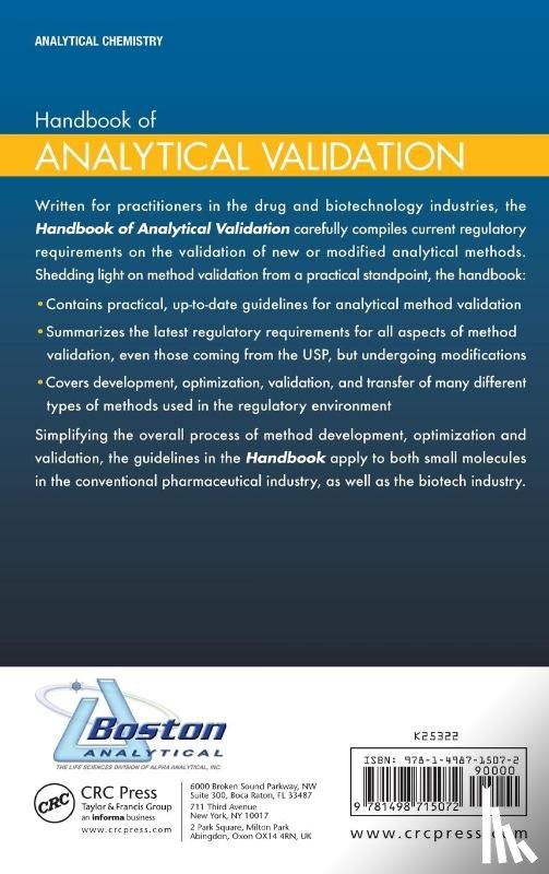 Swartz, Michael E, Krull, Ira S - Handbook of Analytical Validation
