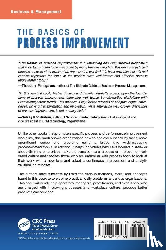 Boutros, Tristan (Senior Vice President, Cardella, Jennifer - The Basics of Process Improvement