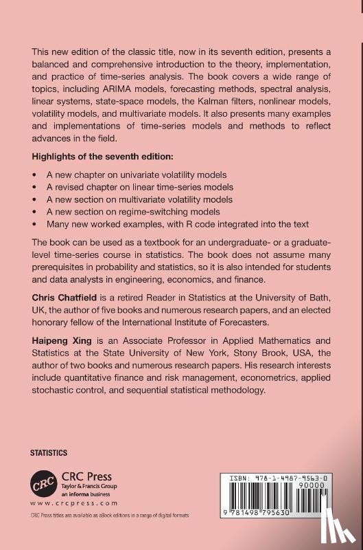 Chatfield, Chris (University of Bath, Xing, Haipeng - The Analysis of Time Series