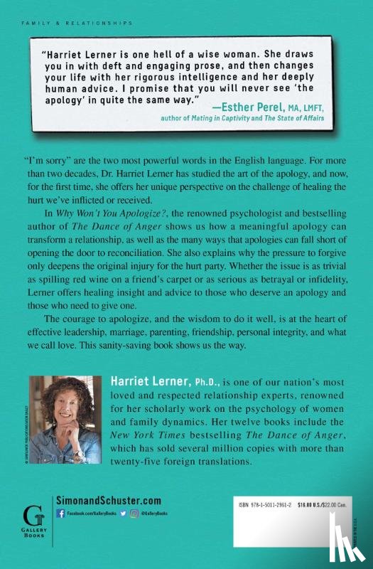 Lerner, Harriet - Why Won't You Apologize?
