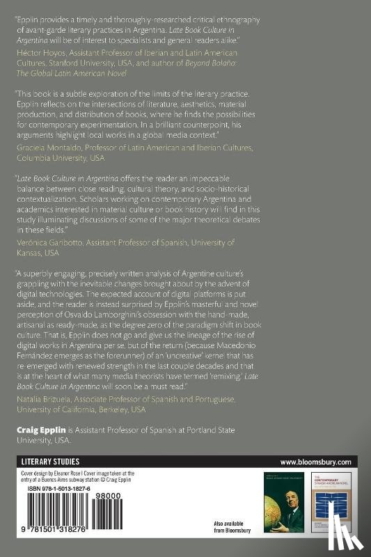 Epplin, Dr. Craig (Portland State University - Late Book Culture in Argentina