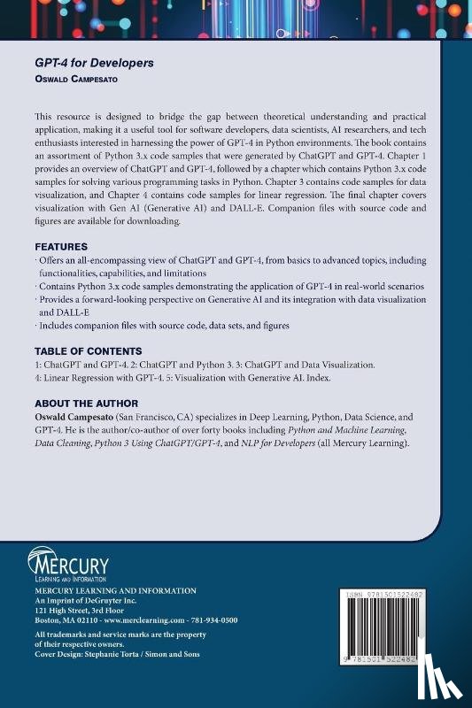 Campesato, Oswald - GPT-4 for Developers