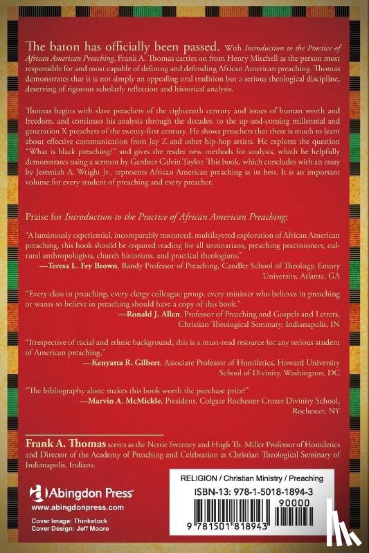 Thomas, Frank A. - Introduction to the Practice of African American Preaching