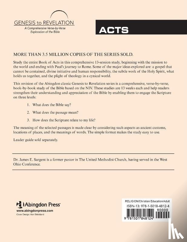 Sargent, James E. - Genesis to Revelation: Acts Participant Book [Large Print]
