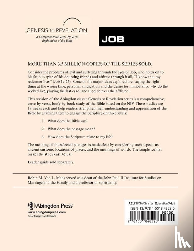 Maas, Robin M. Van L. - Genesis to Revelation: Job Participant Book [Large Print]