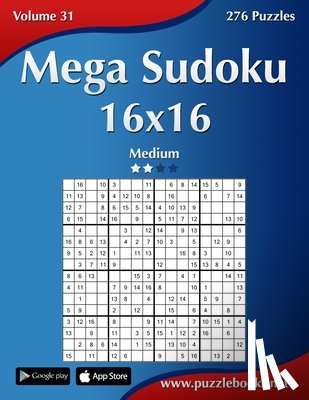 Snels, Nick - Mega Sudoku 16x16 - Medium - Volume 31 - 276 Puzzles