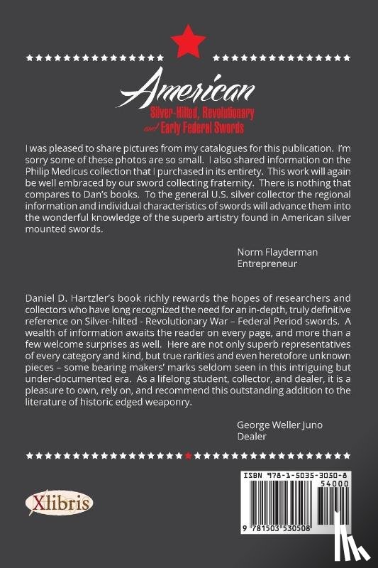 Hartzler, Daniel D - American Silver-Hilted, Revolutionary and Early Federal Swords Volume I