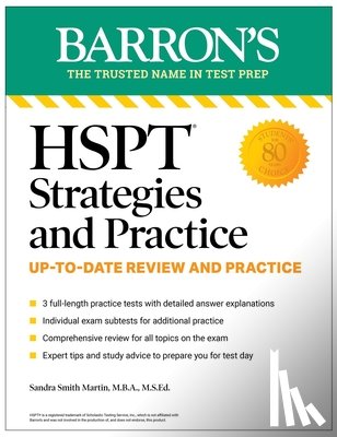 Series, Barron's Educational, Martin, Sandra - HSPT Strategies and Practice, Second Edition: Prep Book with 3 Practice Tests + Comprehensive Review + Practice + Strategies