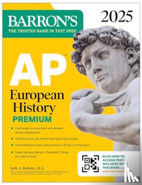 Barron's Educational Series, Roberts, Seth A. - AP European History Premium, 2025: Prep Book with 5 Practice Tests + Comprehensive Review + Online Practice