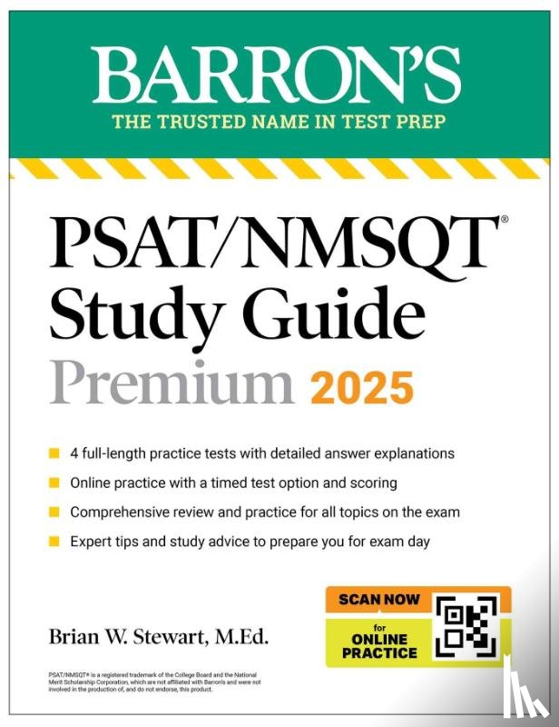 Barron's Educational Series, Stewart, Brian W. - PSAT/NMSQT Premium Study Guide: 2025: 2 Practice Tests + Comprehensive Review + 200 Online Drills