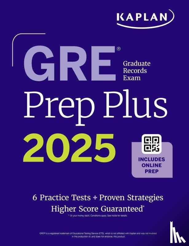 Kaplan Test Prep - GRE Prep Plus, Ninth Edition (2025): Includes 6 Practice Tests, 1500+ Practice Questions + Online Access to a 500+ Question Bank, Video Tutorials, and Live Class Sessions
