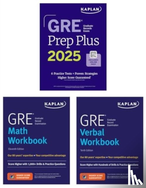 Kaplan Test Prep - GRE Complete Ninth Edition (2025): Includes 6 Full Length Practice Tests, 2500+ Practice Questions + Online Access to 1000+ Question Bank, Video Explanations, and a Kaplan Live Online Class