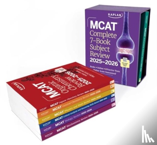 Kaplan Test Prep - MCAT Complete 7-Book Subject Review 2025-2026, Set Includes Books, Online Prep, 3 Practice Tests